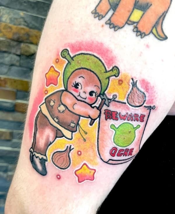 shrek tattoos, funny tattoos, hilarious tattoos, Shrek memes, ogre tattoos, meme tattoos
