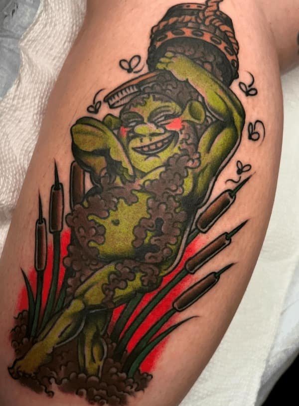 shrek tattoos, funny tattoos, hilarious tattoos, Shrek memes, ogre tattoos, meme tattoos