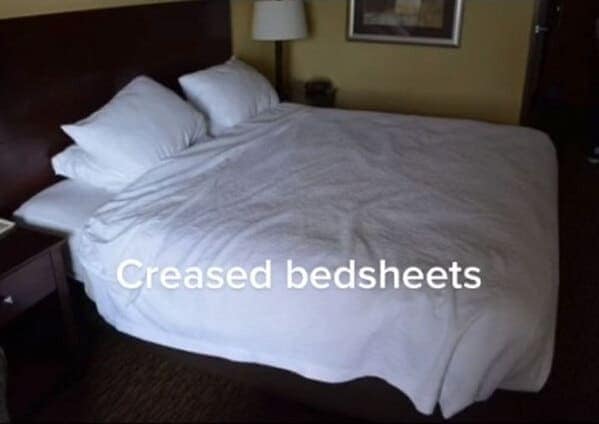 Creased bedsheets