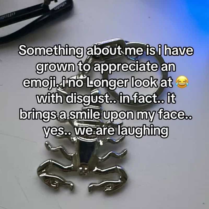 Something about me is i have grown to appreciate an emoj i no Longer look at with disgust. in fact.. it brings a smile upon my face.. yes.. we are laughing