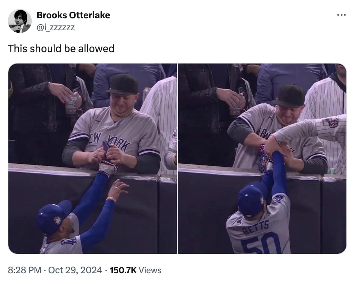 yankees fan interference memes, bronx bedlam, Yankees viral moment memes, Yankees fan chaos memes, Yankees outfield interference memes, World Series fan interference memes, MLB fan interference memes, baseball fan interference memes, World Series viral memes