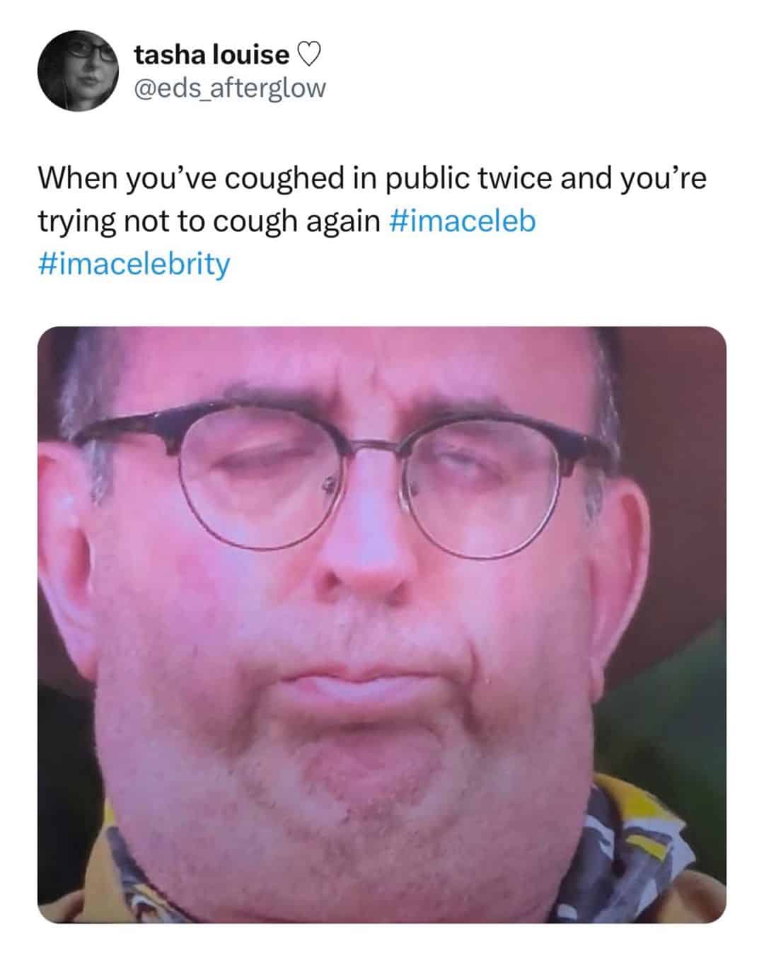 When you've coughed in public twice and you're trying not to cough again