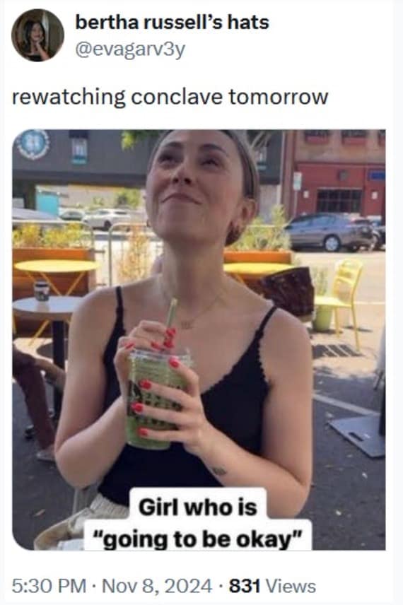 Vatican memes, Catholic memes, movie memes, Conclave jokes, Vatican humor, Catholic humor, Drama memes, religious memes, movie-related memes