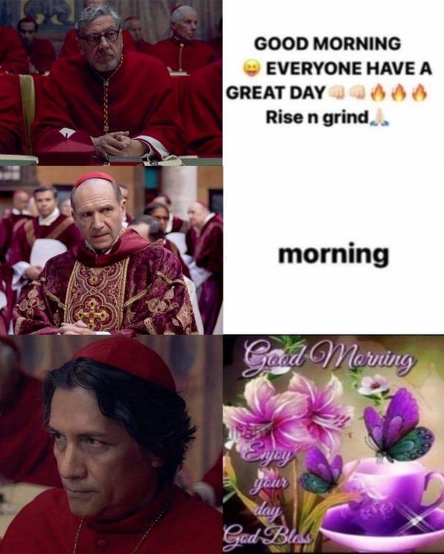 Vatican memes, Catholic memes, movie memes, Conclave jokes, Vatican humor, Catholic humor, Drama memes, religious memes, movie-related memes
