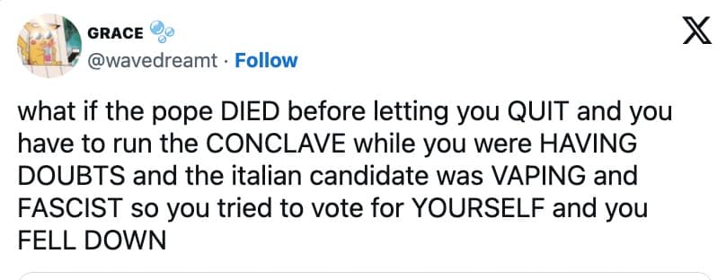 Vatican memes, Catholic memes, movie memes, Conclave jokes, Vatican humor, Catholic humor, Drama memes, religious memes, movie-related memes