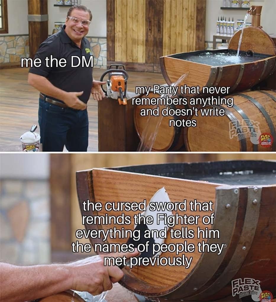 tabletop game memes, fantasy memes, gaming humor