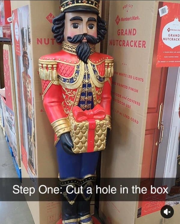 Step One: Cut a hole in the box
