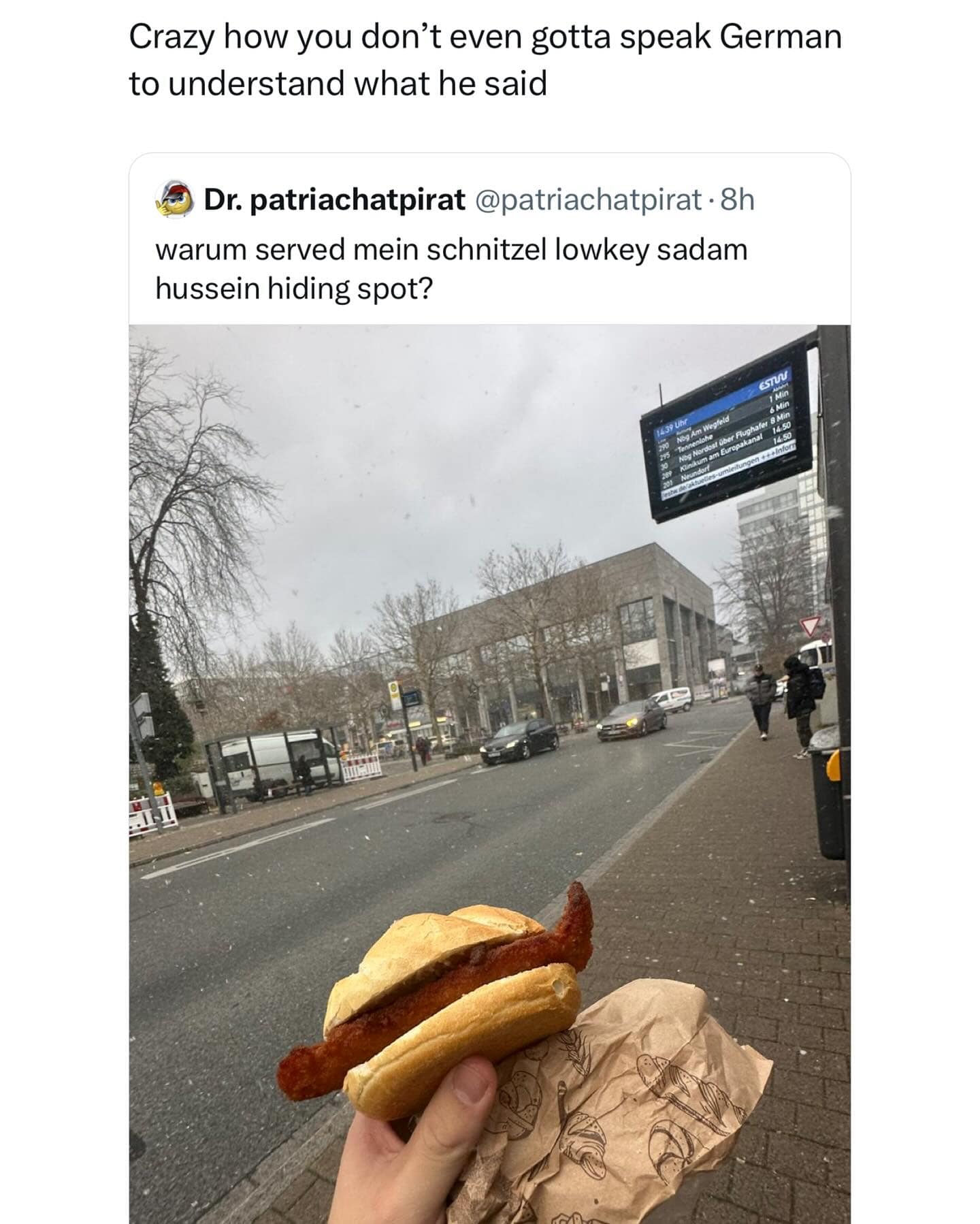 Crazy how you don't even gotta speak German to understand what he said