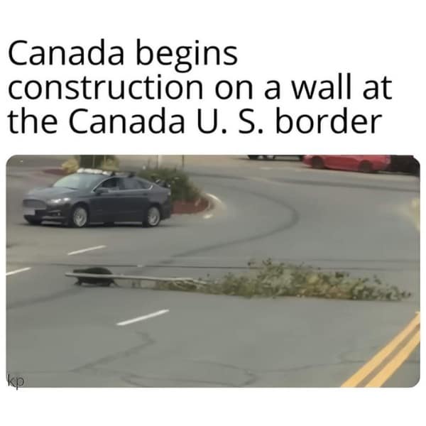 Canada begins construction on a wall at the Canada U. S. border