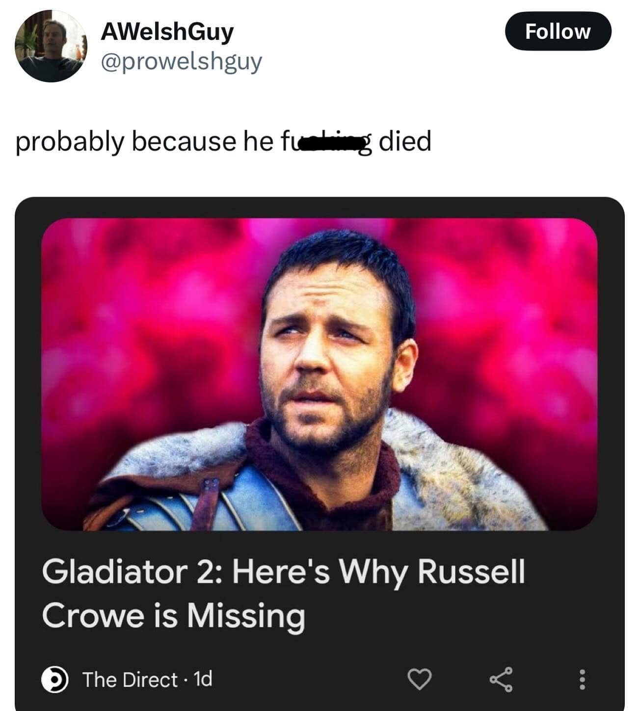 Gladiator 2: Here's Why Russell Crowe is Missing