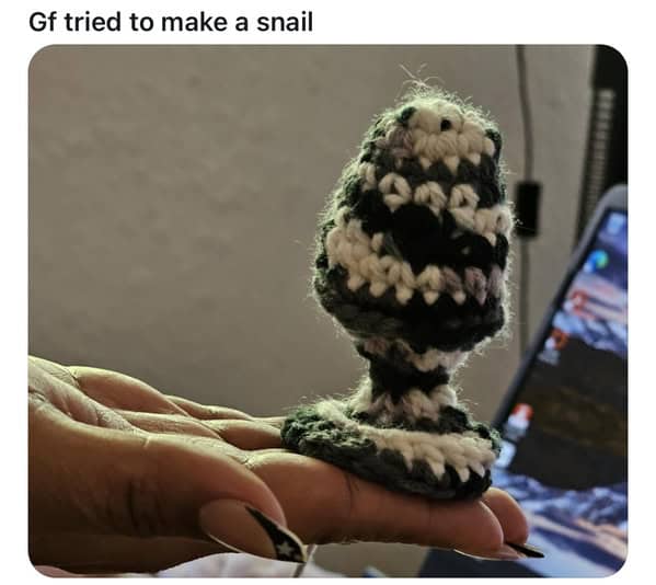 Gf tried to make a snail