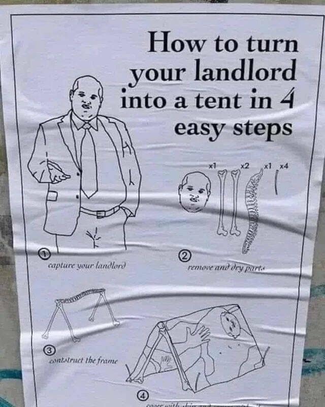 How to turn your landlord into a tent in 4 easy steps