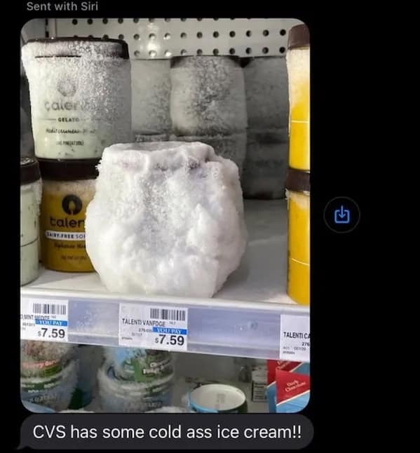 CVS has some cold ass ice cream!!