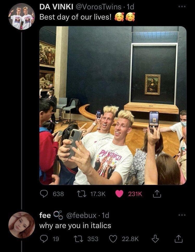 why are you in italics