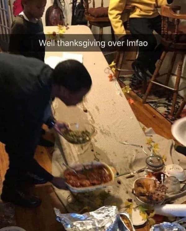 Well thanksgiving over Imfao