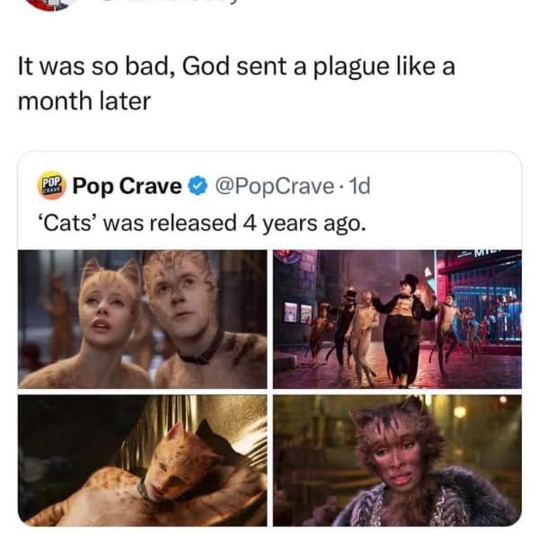 It was so bad, God sent a plague like a month later
