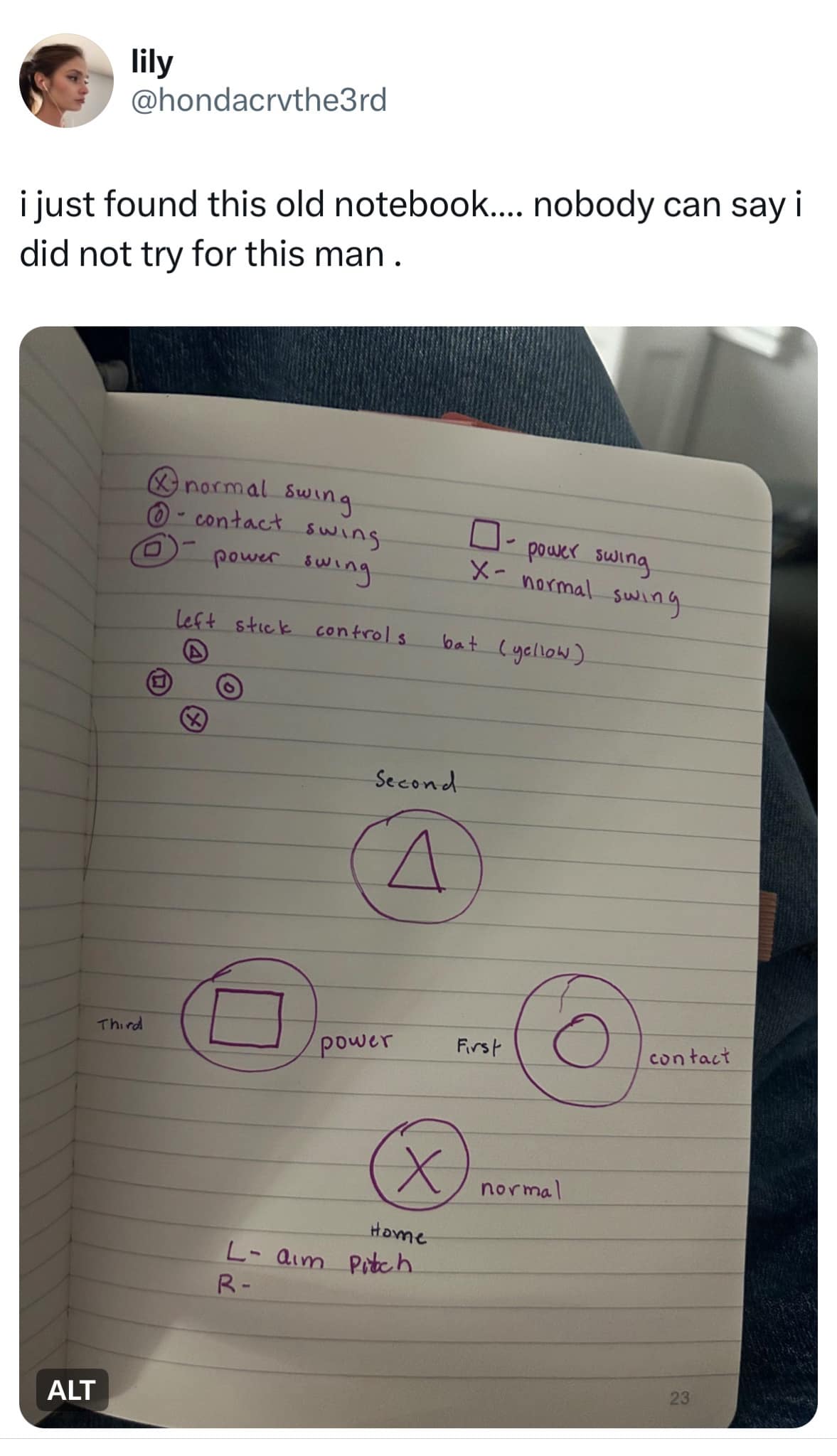 just found this old notebook.... nobody can say i did not try for this man .