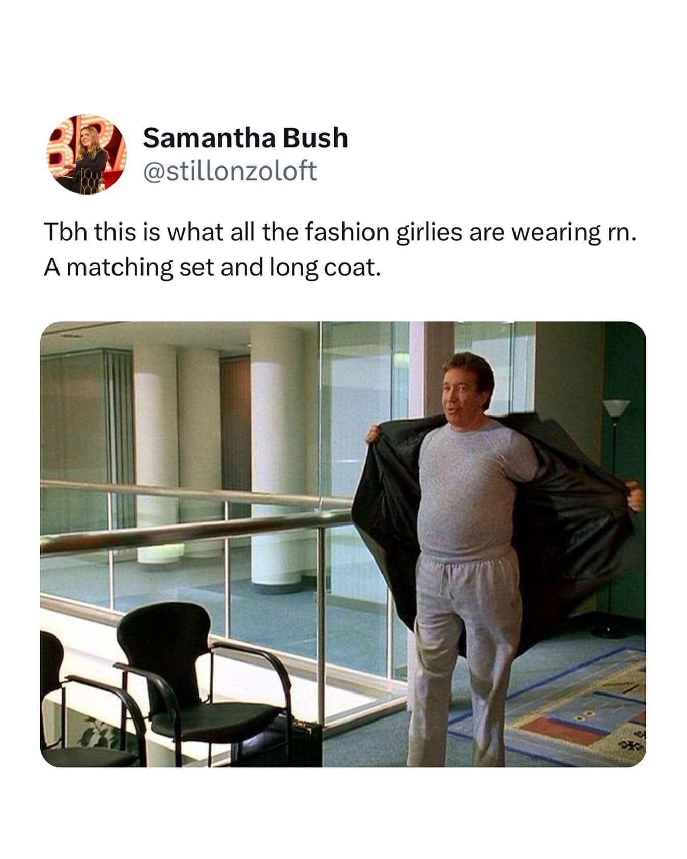 Tbh this is what all the fashion girlies are wearing rn. A matching set and long coat.