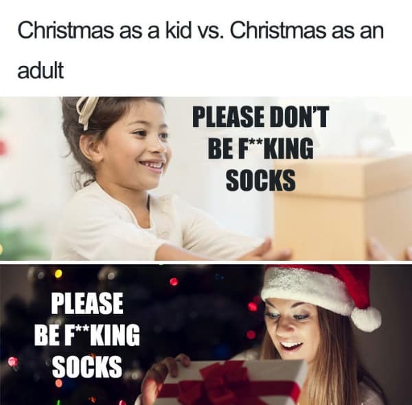 Christmas as a kid vs. Christmas as an adult
