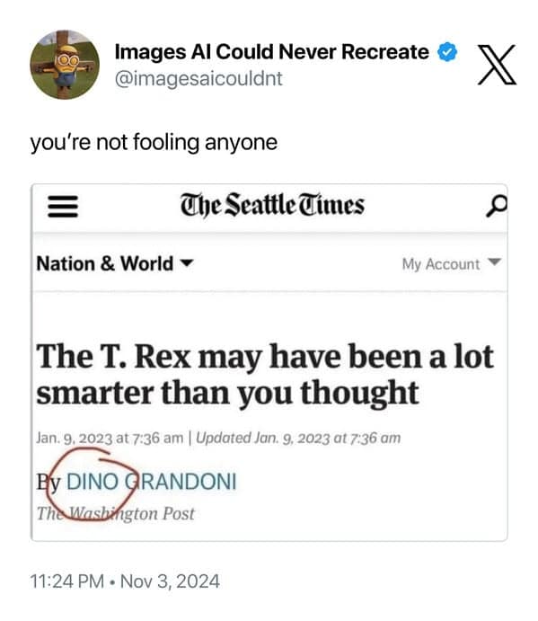 you're not fooling anyone