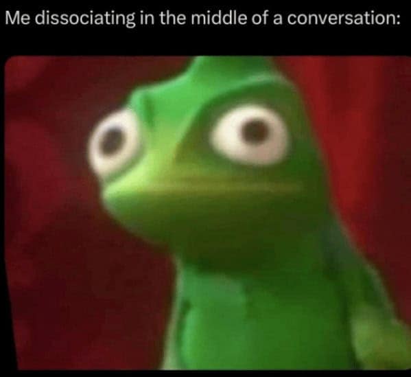 Me dissociating in the middle of a conversation: