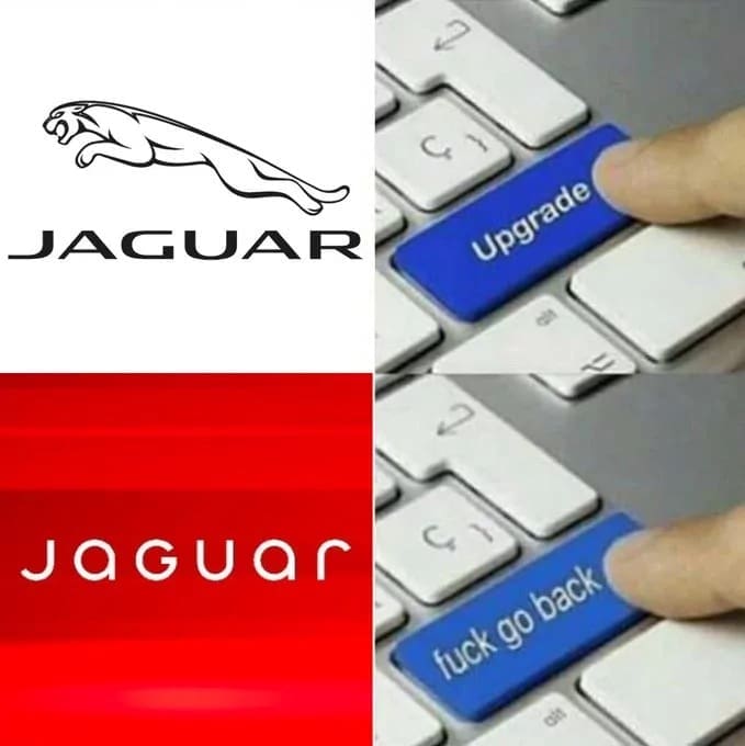 jaguar commercial memes, jaguar memes, Jaguar rebrand memes, Jaguar advertising memes, Jaguar branding memes, brand criticism memes, advertising fail memes, corporate rebrand jokes, marketing memes, logo critique memes, car brand memes