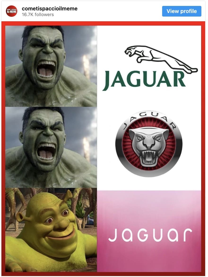 jaguar commercial memes, jaguar memes, Jaguar rebrand memes, Jaguar advertising memes, Jaguar branding memes, brand criticism memes, advertising fail memes, corporate rebrand jokes, marketing memes, logo critique memes, car brand memes