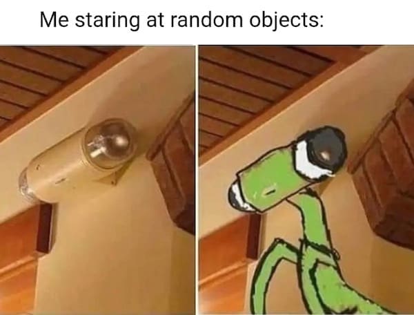 Me staring at random objects: