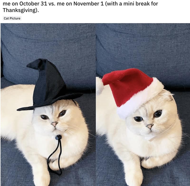 october 31st vs november 1st memes, October 31 to Nov 1 memes, October 31 memes, Halloween vs Christmas memes, holiday transition memes, spooky memes