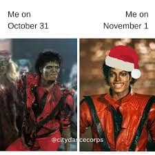 october 31st vs november 1st memes, October 31 to Nov 1 memes, October 31 memes, Halloween vs Christmas memes, holiday transition memes, spooky memes