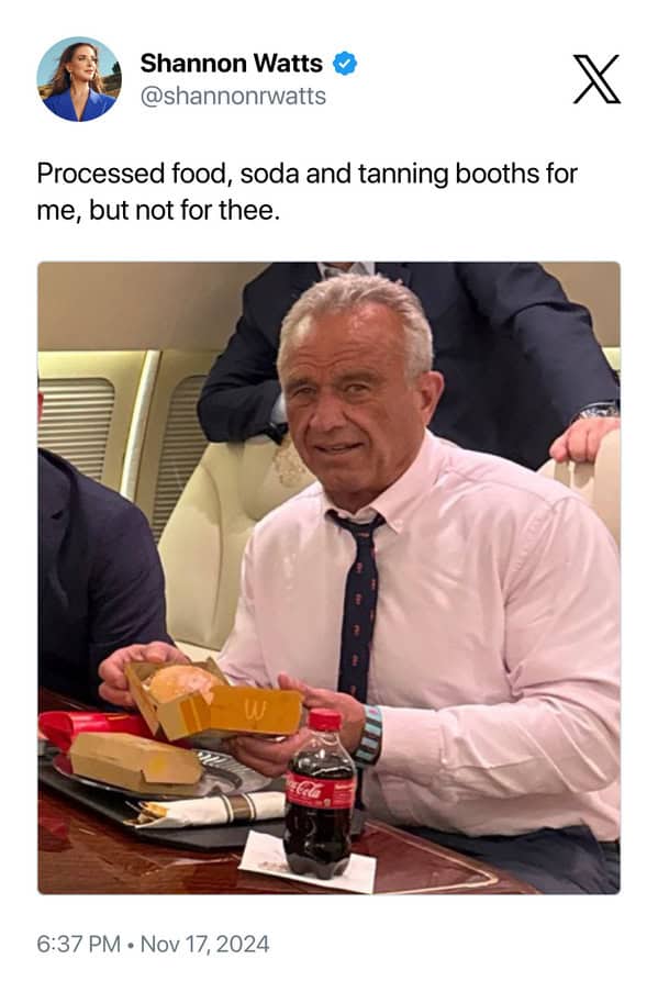 Processed food, soda and tanning booths for me, but not for thee.