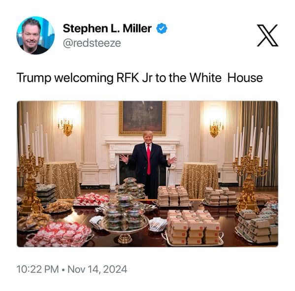 Trump welcoming RFK Jr to the White House