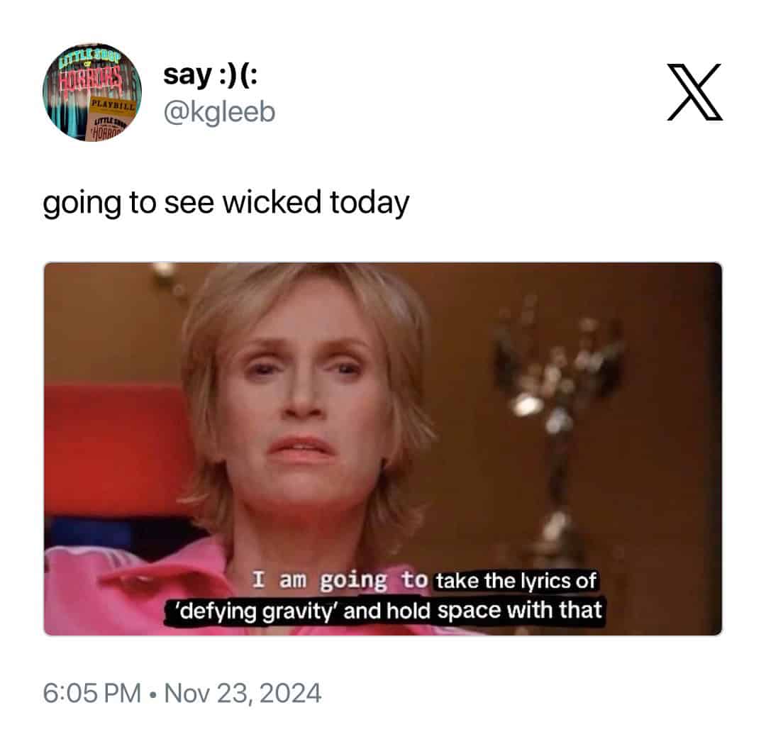 going to see wicked today