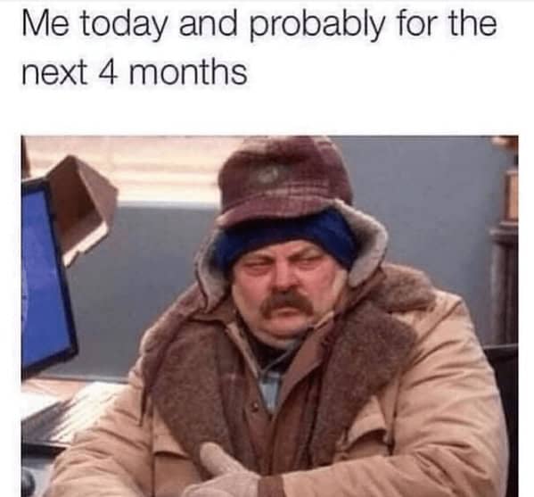 winter memes, cold weather memes, seasonal memes, chilly memes, winter jokes, winter humor, funny winter, snow memes, cold day memes