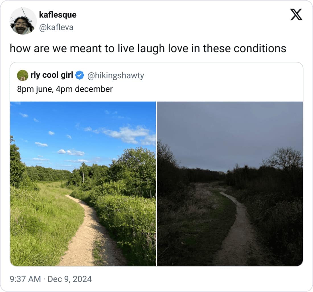 how are we meant to live laugh love in these conditions