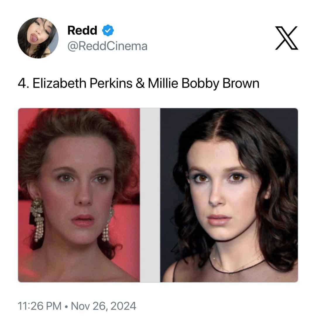 Elizabeth Perkins & Millie Bobby Brown