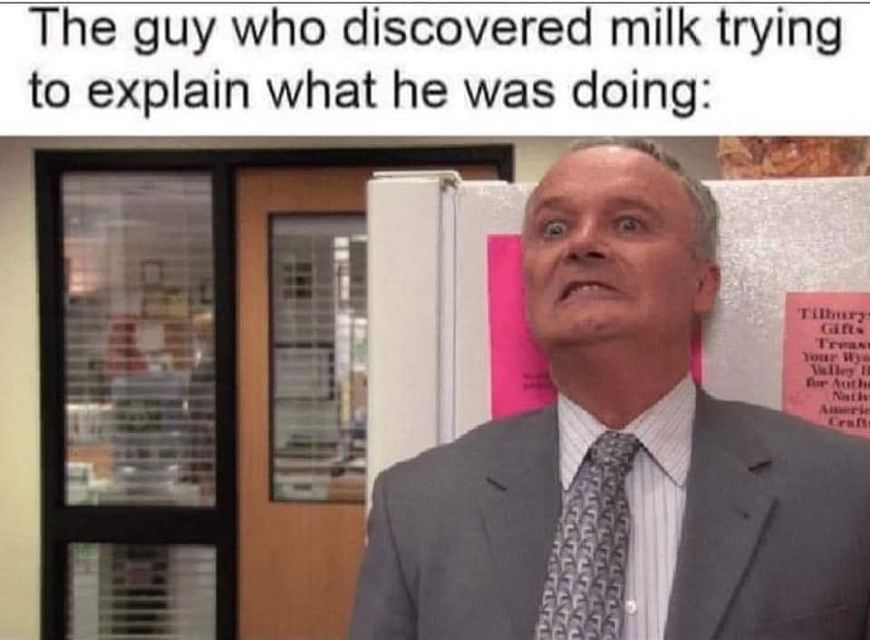 The guy who discovered milk trying to explain what he was doing: Git: TruaN Tour My Crun