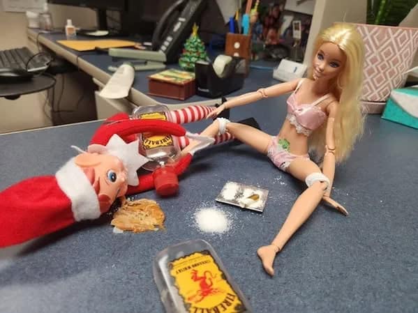 funny elf on a shelf ideas, elf on the shelf memes, elf prank suggestions, elf mischief concepts, humorous elf activities, elf-themed humor images, toy elf jokes, miniature troublemaker pics, witty elf antics, comedic elf positioning, ironic elf placements, elf on the shelf ideas for kids, child-friendly elf setups, kid-focused elf gags, youth-oriented elf displays