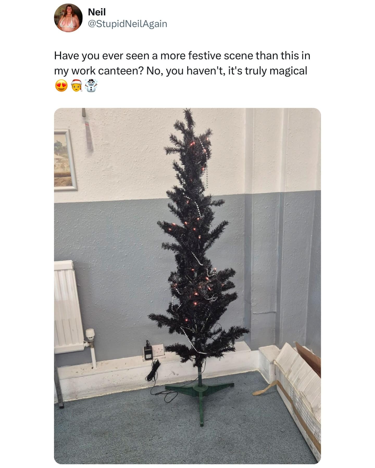 Have you ever seen a more festive scene than this in my work canteen? No, you haven't, it's truly magical