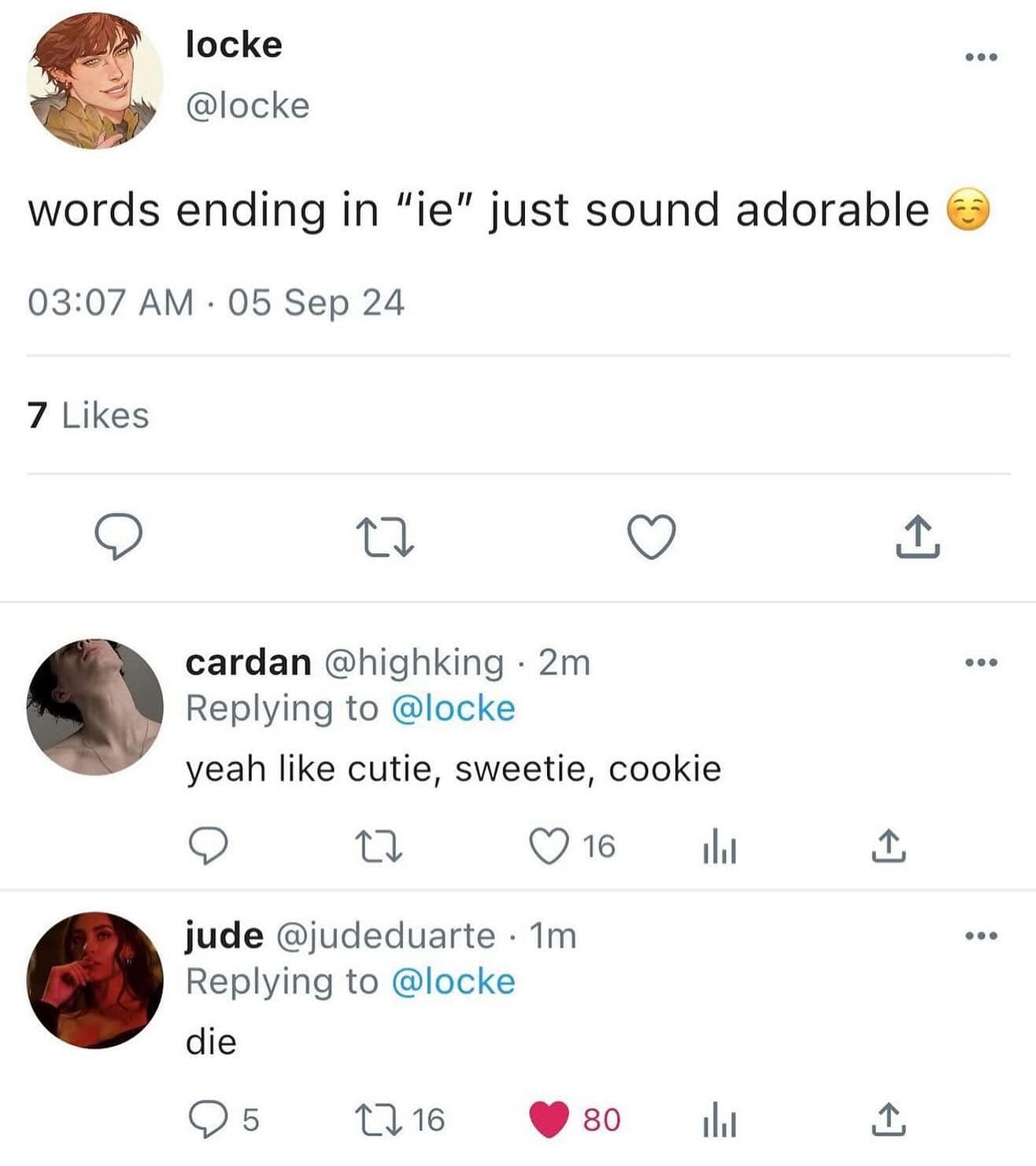 words ending in "ie" just sound adorable