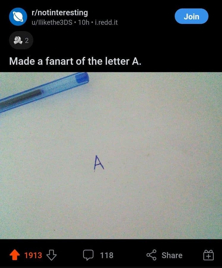 Made a fanart of the letter A.