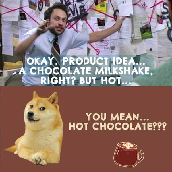 hot chocolate memes, cocoa memes, chocolate drink memes, festive hot cocoa humor, cozy memes, warm memes, snug humor, comforting image jokes