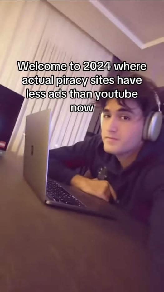 Welcome to 2024 where actual piracy sites have less ads than youtube now