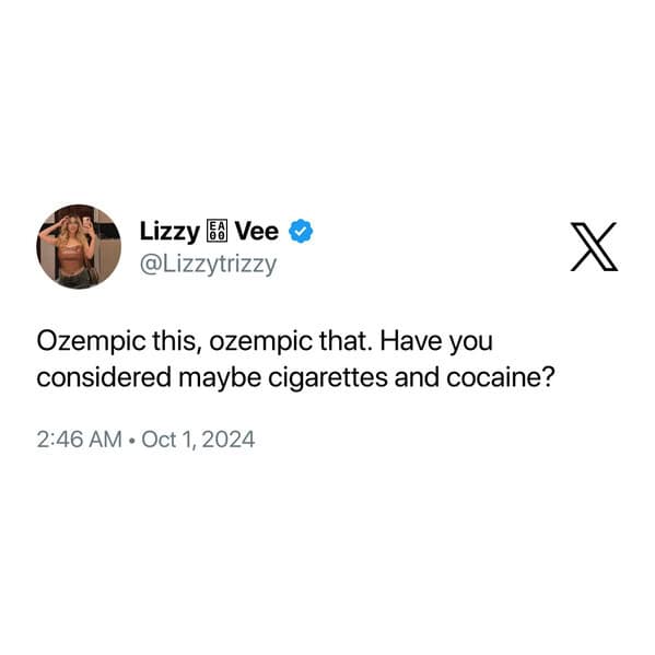 ozempic meme, Ozempic meme collection, Ozempic meme gallery, Ozempic-themed humor, Ozempic tweets, witty Ozempic posts, clever Ozempic messages, sarcastic Ozempic commentary, dry Ozempic wit, subtle Ozempic mockery, understated Ozempic punchlines