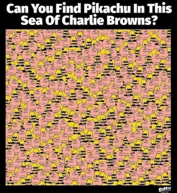 Can You Find Pikachu In This Sea Of Charlie Browns?