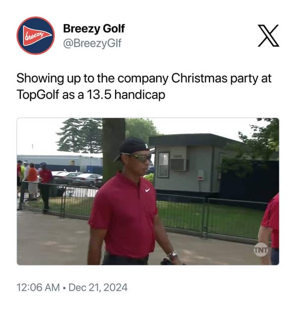 Showing up to the company Christmas party at TopGolf as a 13.5 handicap