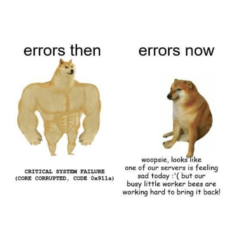 errors then errors now