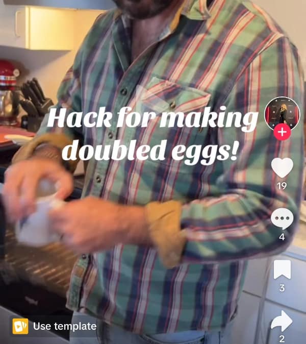 Hack for making doubled eggs!