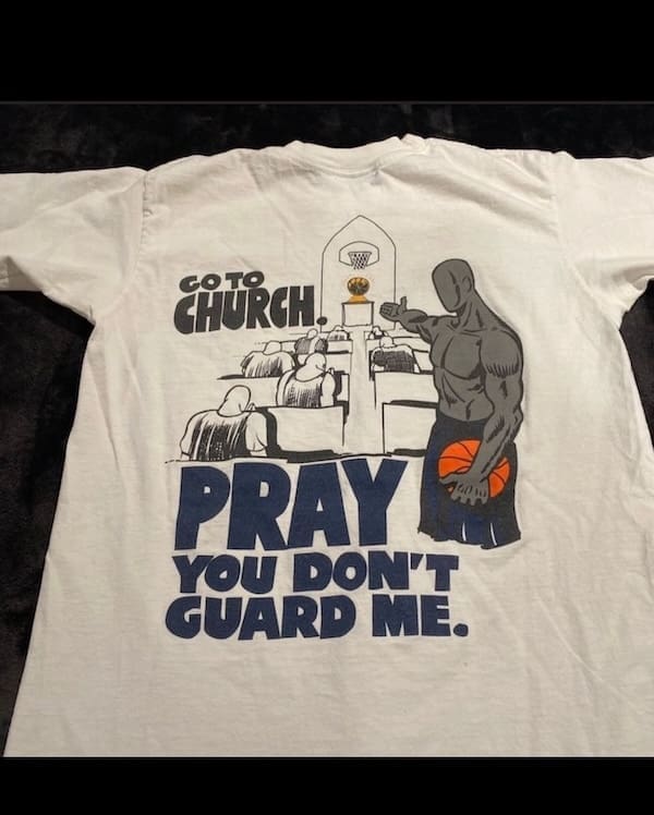 CHURCH. PRAY YOU DON'T GUARD ME.