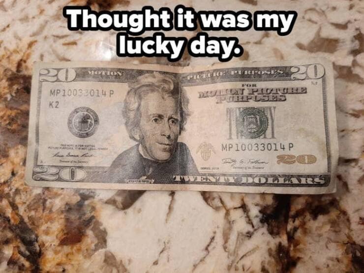 Thought it was my lucky day.